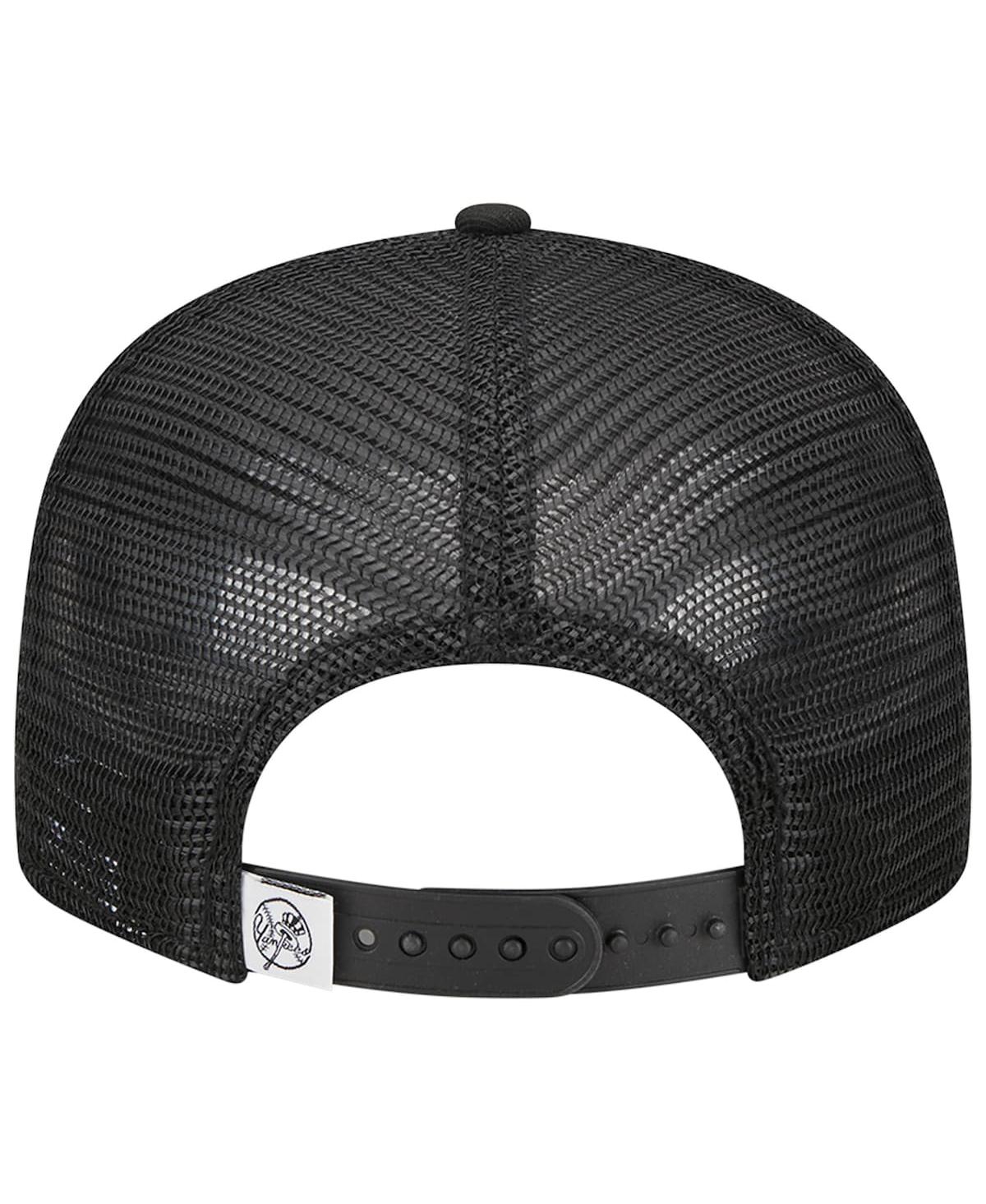 Men's New EraNew York Yankees Top Hat Trucker 9FIFTY Snapback Hat - Black