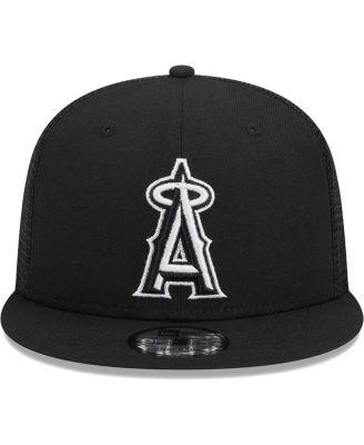 Men's Black Los Angeles Angels Trucker 9FIFTY Snapback Hat