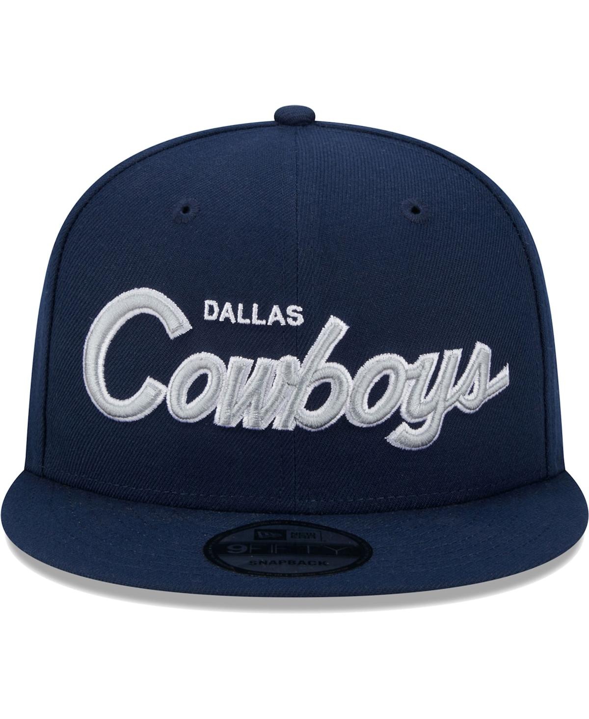New Era Men's  Navy Dallas Cowboys Main Script 9fifty Snapback Hat In Navy