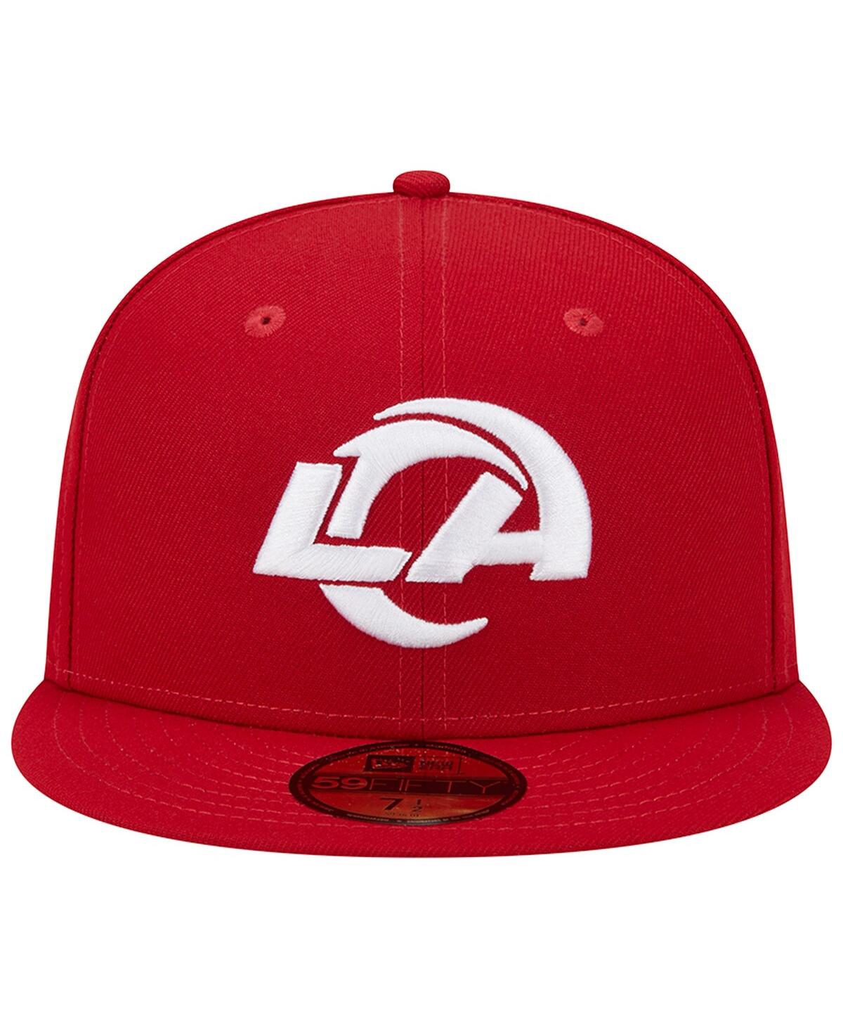 New Era Men's  Scarlet Los Angeles Rams 1990 Hawaii Pro Bowl Main Patch 59fifty Fitted Hat In Scarlet