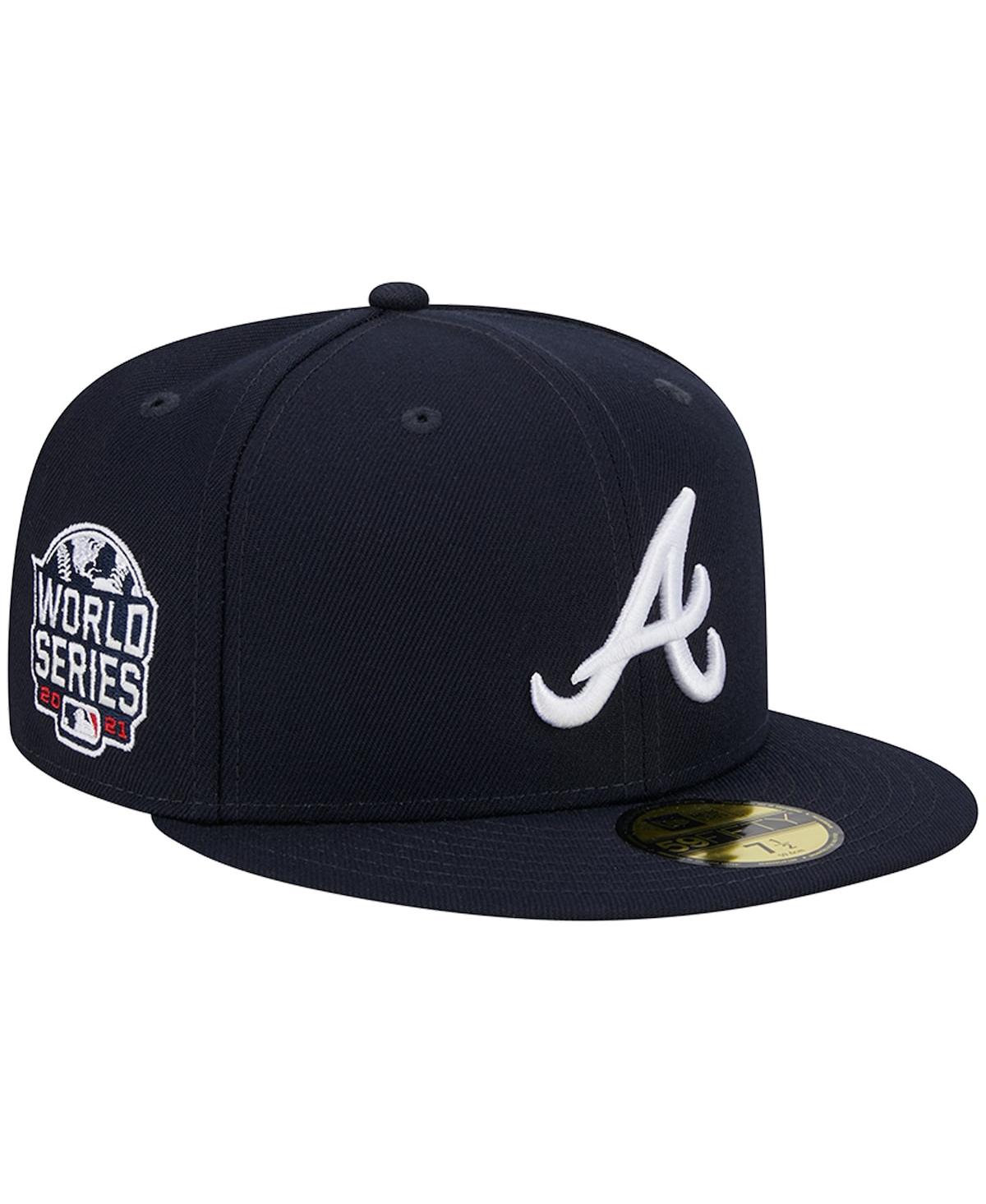 New Era Men's Navy Atlanta Braves 2021 World Series Side Patch 9fifty  Snapback Hat