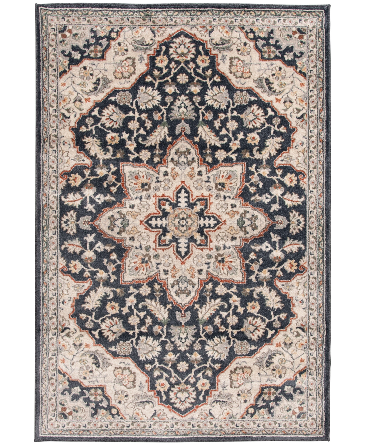 Km Home Poise Pse-7230 5'3" X 7'7" Area Rug In Blue