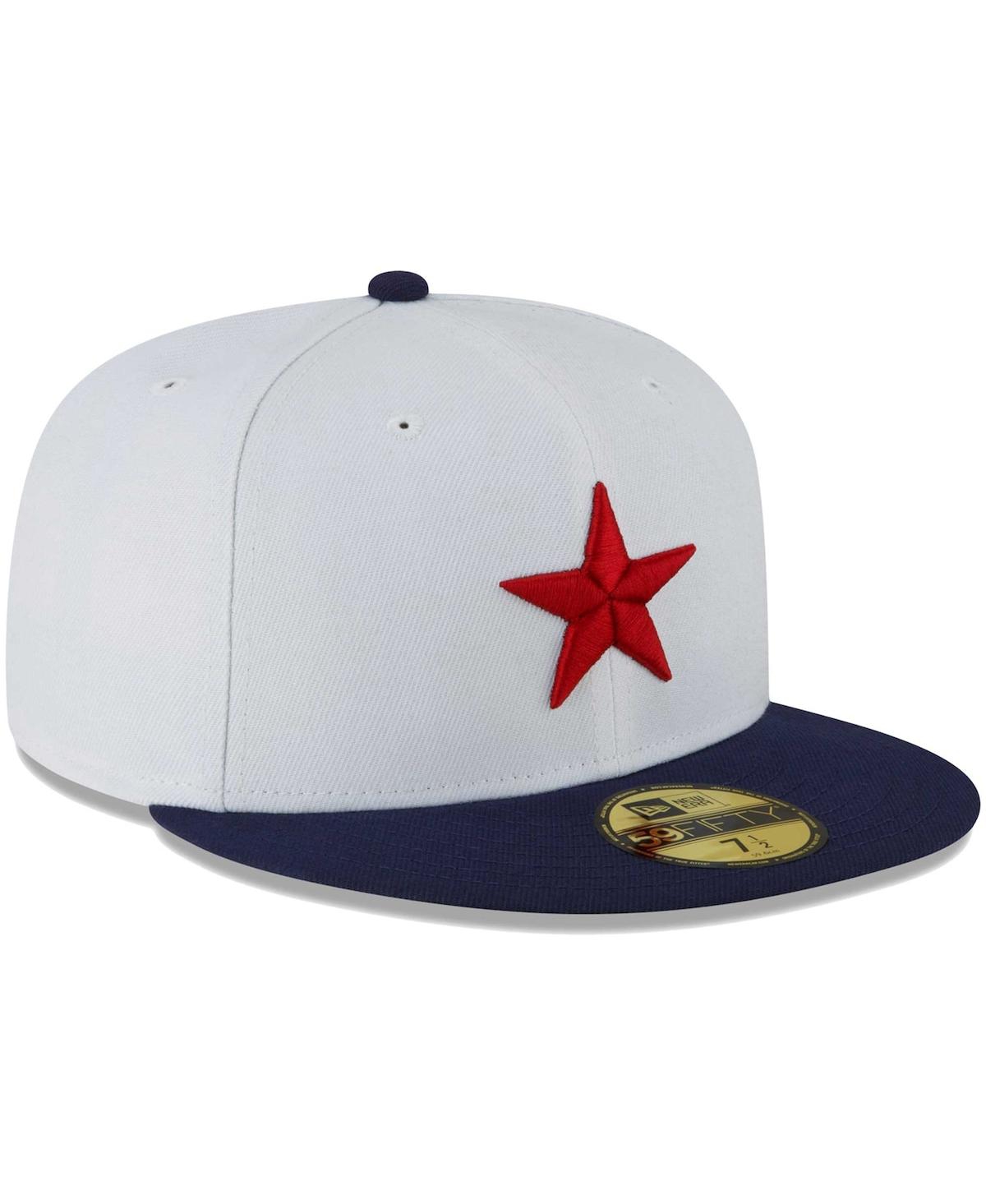 Men's New EraDetroit Stars Cooperstown Collection Turn Back The Clock 59FIFTY Fitted Hat - White