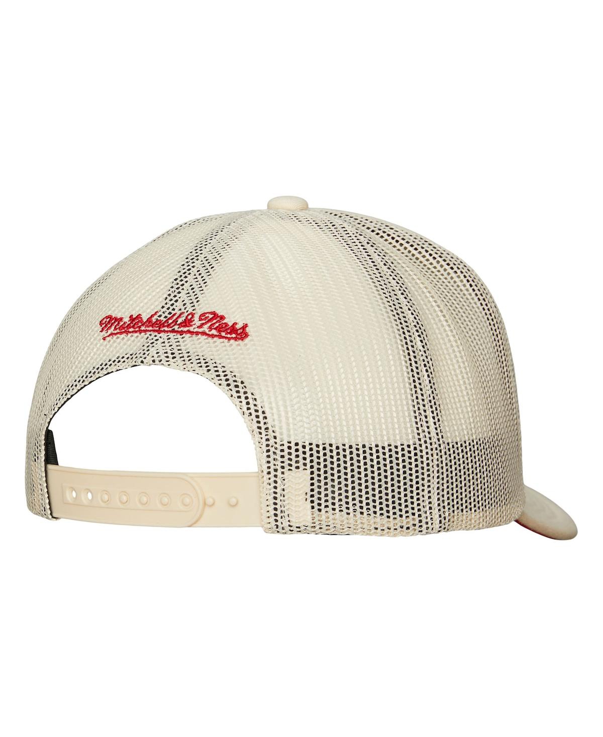 Mitchell & Ness Men's  Cream Los Angeles Angels Cooperstown Collection Evergreen Adjustable Trucker H In Cream