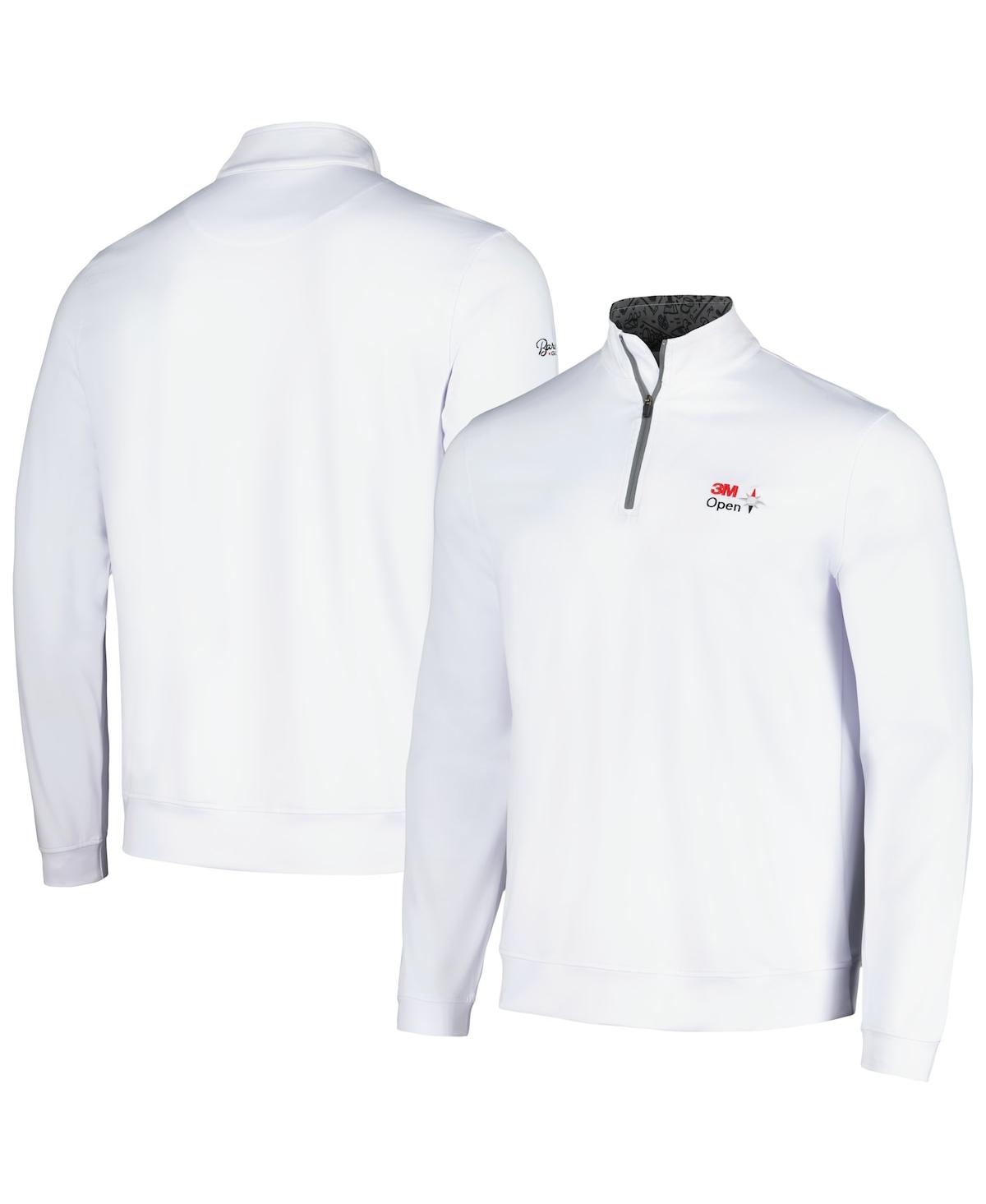 Shop Barstool Golf Men's  White 3m Open Quarter-zip Top