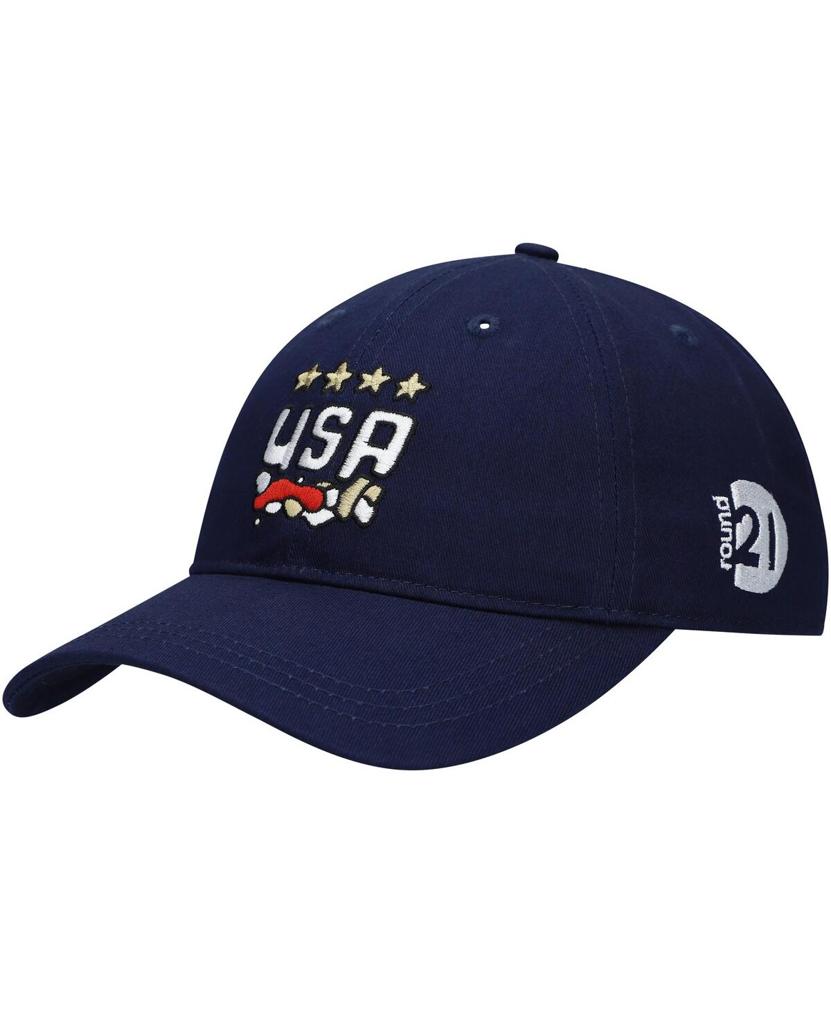 Round21 Men's  Navy Uswnt Dad Adjustable Hat