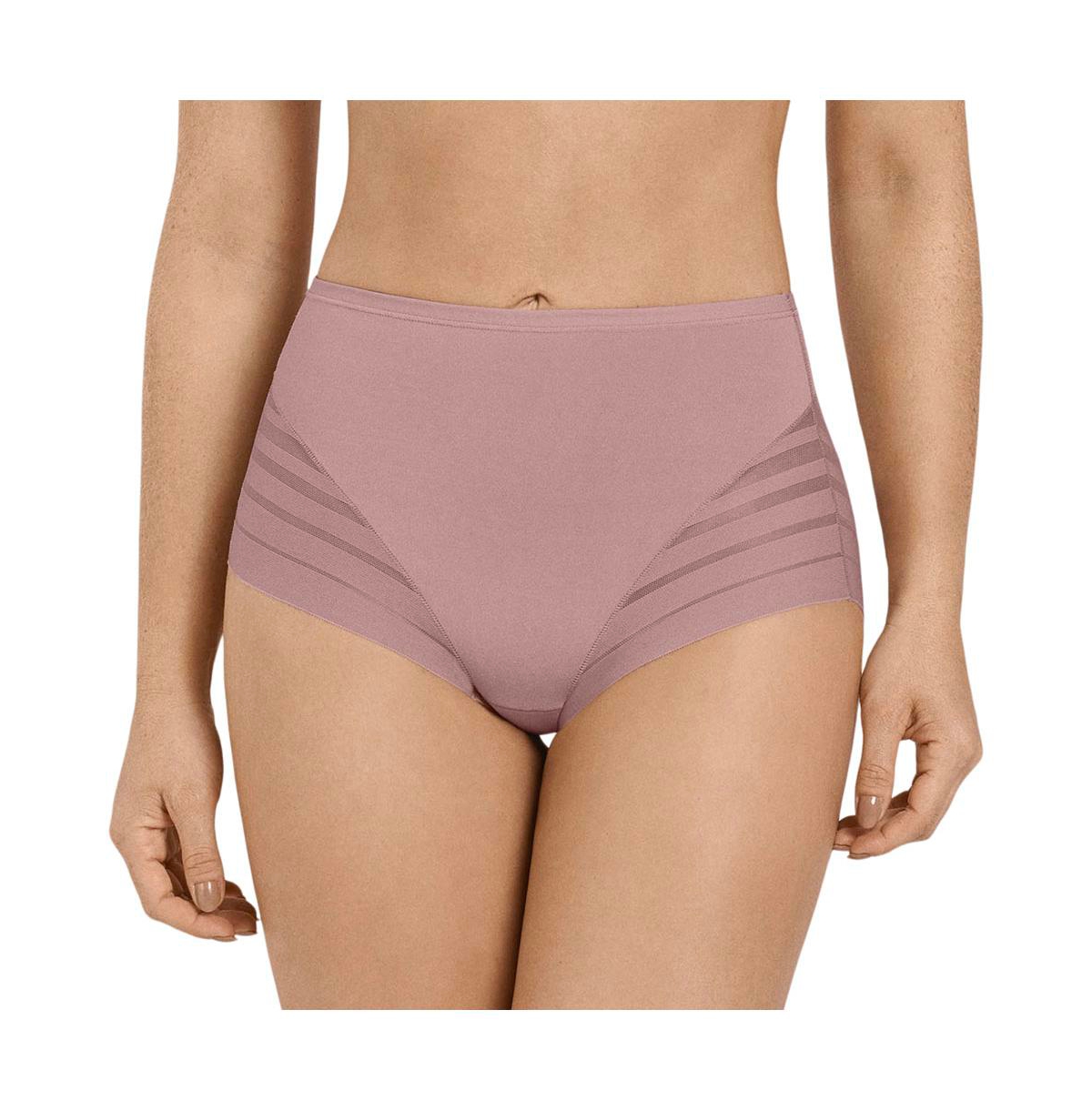 Leonisa Women's Lace Stripe Undetectable Classic Shaper Panty In Pink
