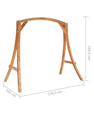 Swing Frame Solid Bent Wood with Teak Finish