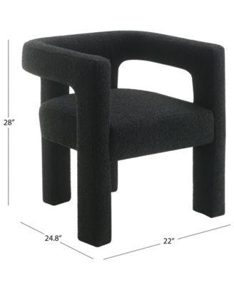 Mandy 28" Boucle Fabric Dining Chair