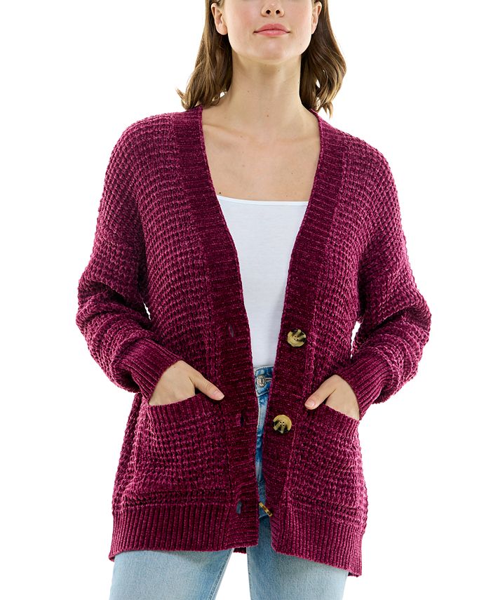 Ribbed chenille clearance cardigan