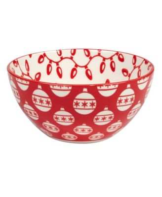 Peppermint Candy 30 oz All Purpose Bowls Set of 6, Service for 6