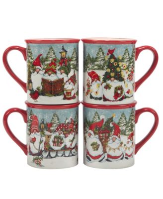 Christmas Gnomes 16 piece Dinnerware Set, Service for 4