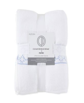 x Martex Allergen-Resistant Savoy 2 Pack Bath Towel Set
