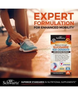 Glucosamine Chondroitin MSM 2110mg - Joint Support Supplement with Turmeric Curcumin- Made in USA - 180 Capsules