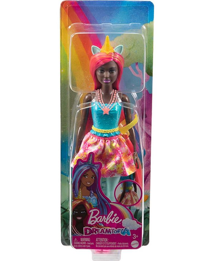 Barbie Dreamtopia Tête De Licorne – Cheveux Arc-en-ciel, Corne Pailletée, Brossage Et Coiffage, Dès 3 Ans