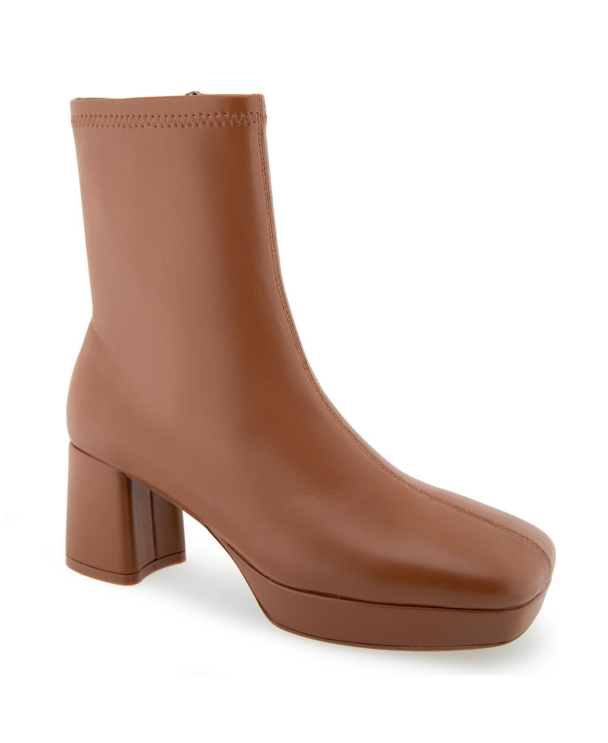 Aerosoles Sussex Boot Midcalf-Platform-High Boots - Luggage Combo Faux Leather-Polyurethane