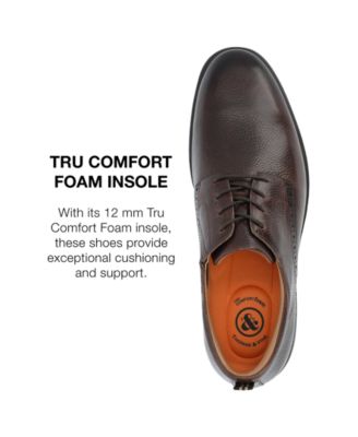 Men's Stafford Tru Comfort Foam Plain Toe Derby Dress Shoes