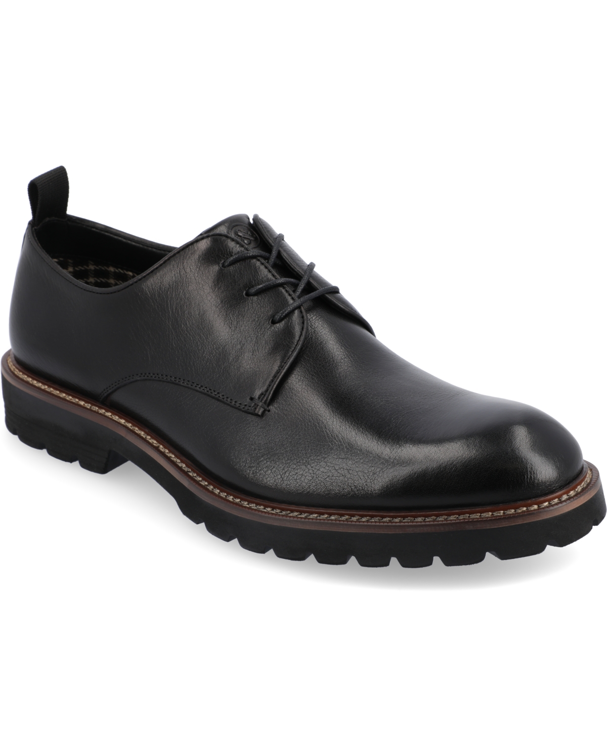 Men's Davies Tru Comfort Foam Plain Toe Lace-up Derby Shoes - Brown