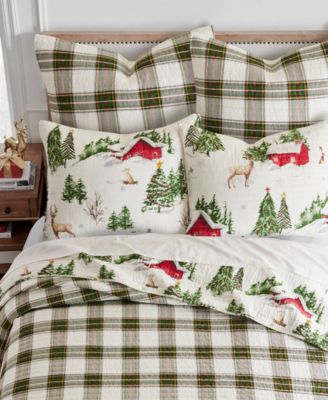 Levtex Home Merry Bright Tatum Pines Reversible Quilt Sets In Red,green