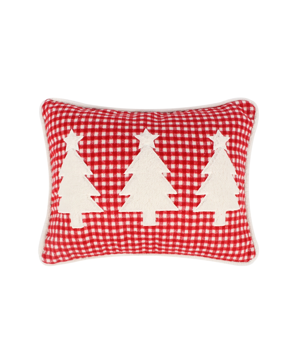 Levtex Joulset Trees Applique Decorative Pillow, 14" X 18" In Red
