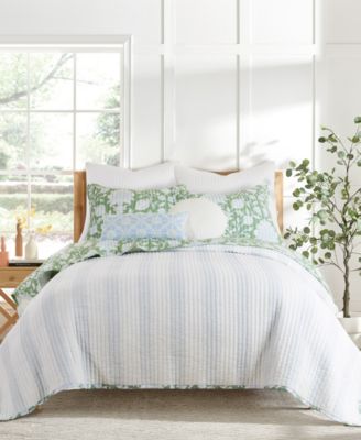 Evelyn Jacobean Reversible 3-Pc. Quilt Set, King/California King