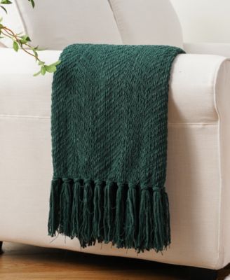 Classic Textured Woven Micro Chenille Throw, 60" x 80"