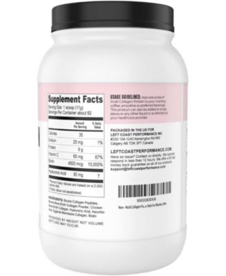 Multi Collagen Powder with Biotin, Hyaluronic Acid, Vitamin C | Hydrolyzed Collagen Protein Supplement (Types I, II, III, V, X). Hair,Skin, Nails for Women, Men | 32 oz