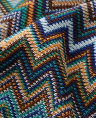Lifestyle Colorful Chevron Bohemian Knit Throw, 51" x 80"