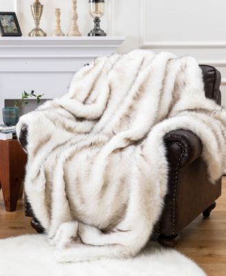 Battilo Luxury Tipped Faux Fur Throw 60 x 80 Macy s