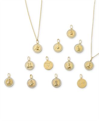 Audrey By Aurate Diamond Zodiac Reversible Pendant Necklace Collection In Gold Vermeil Created For Macys