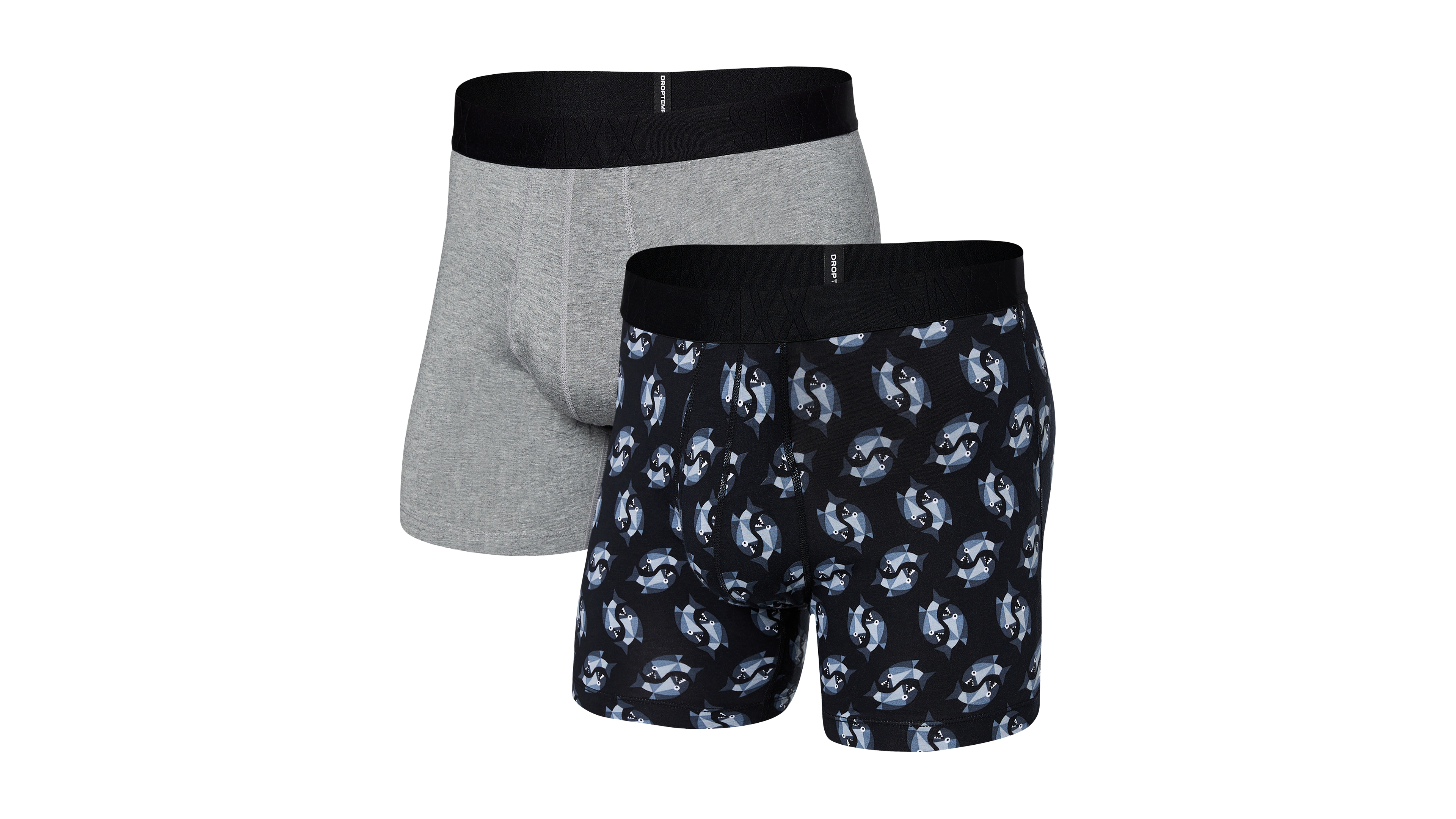 Saxx Men's DropTemp Cooling Cotton Slim Fit Boxer Briefs – 2PK