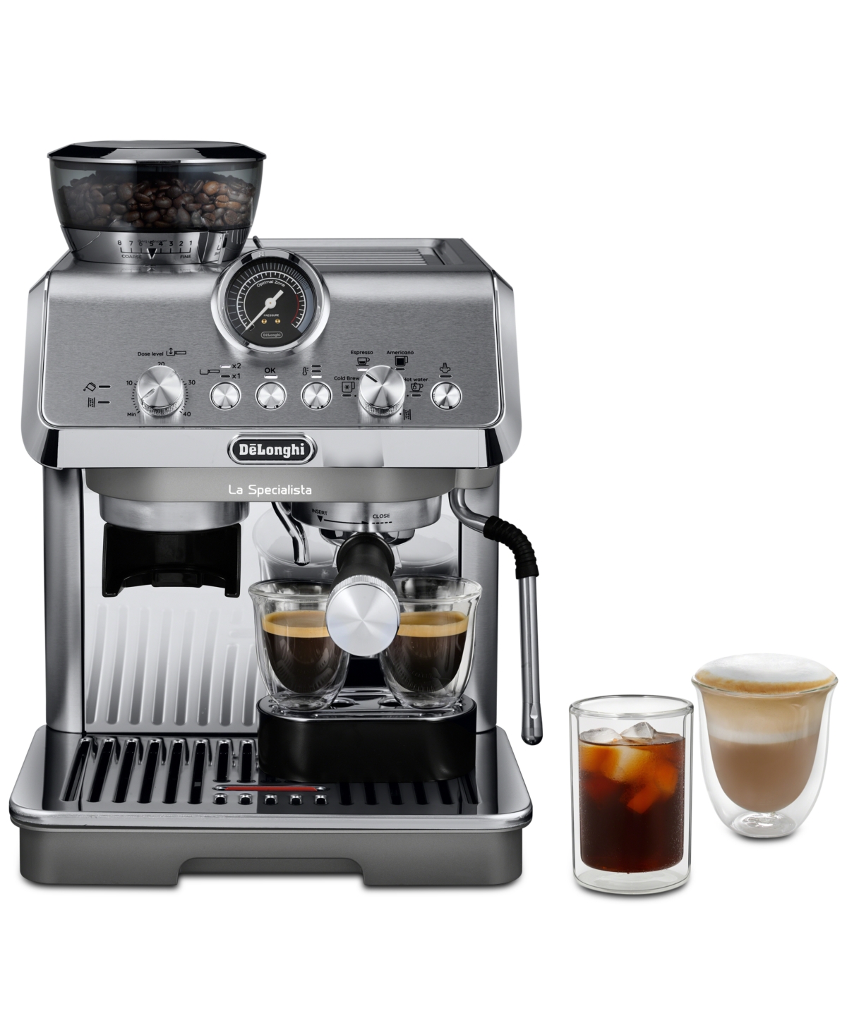 Delonghi La Specialista Arte Evo Espresso Machine With Cold Brew In Stainless Steel