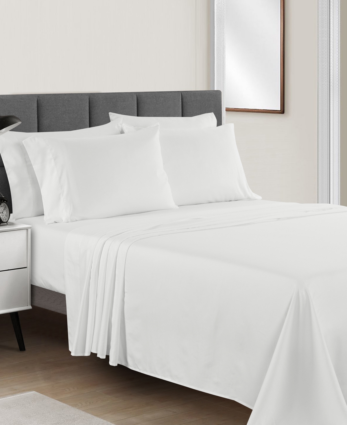 Sunham Microfiber Easy Care Solid -Pc. Sheet Set