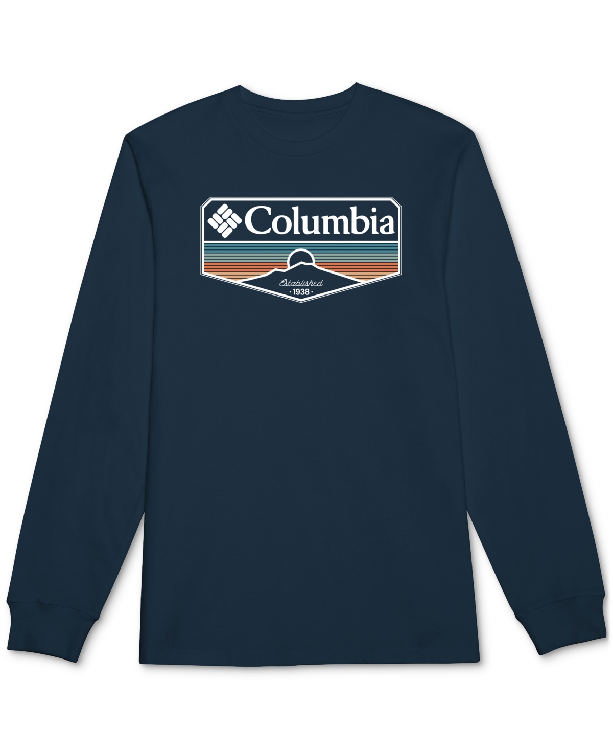 Columbia Mens  Ls Sandy Long Sleeve Graphic T-shirt In  Navy