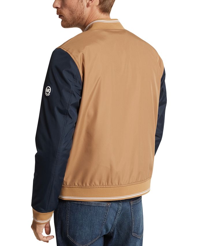 Michael Kors Men's Leather & Wool Varsity Baseball Jacket - Macy's