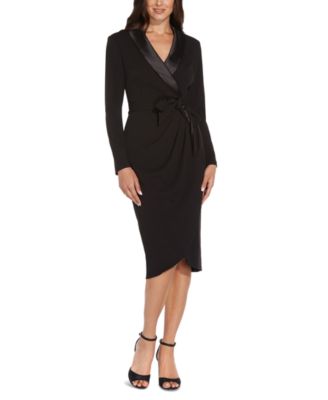 Photo 1 of Adrianna Papell Women's Shawl-Collar Side-Tie Tuxedo Dress unknown size