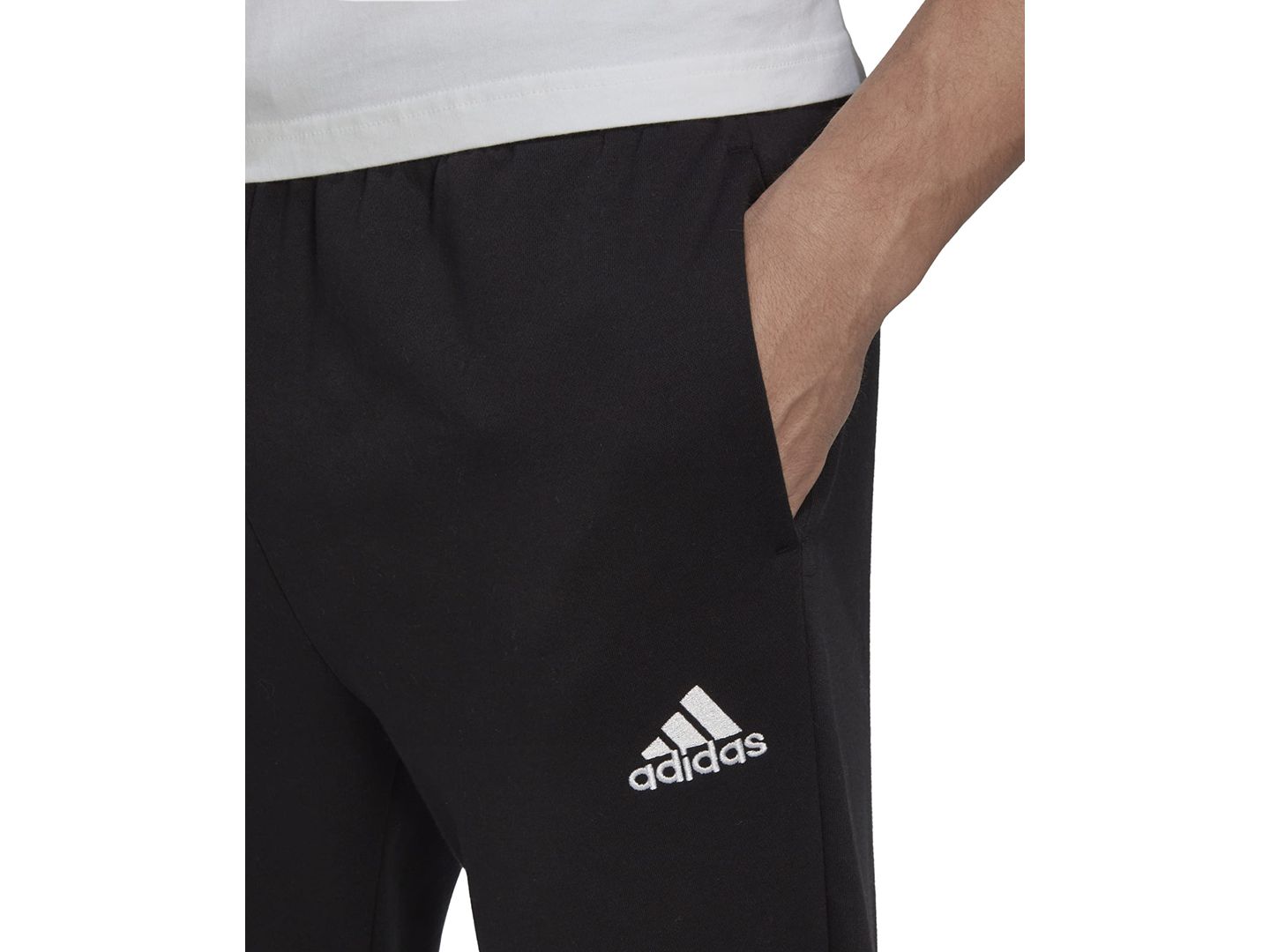 Мужские брюки adidas Cozy Fleece Tapered Leg Mid-Rise Jogger, цвет: Чёрный — фото 5