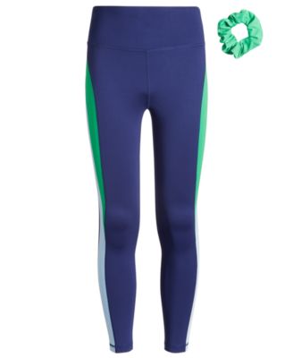 ID Ideology - Big Girls Colorblocked 7/8 Leggings with Scrunchy