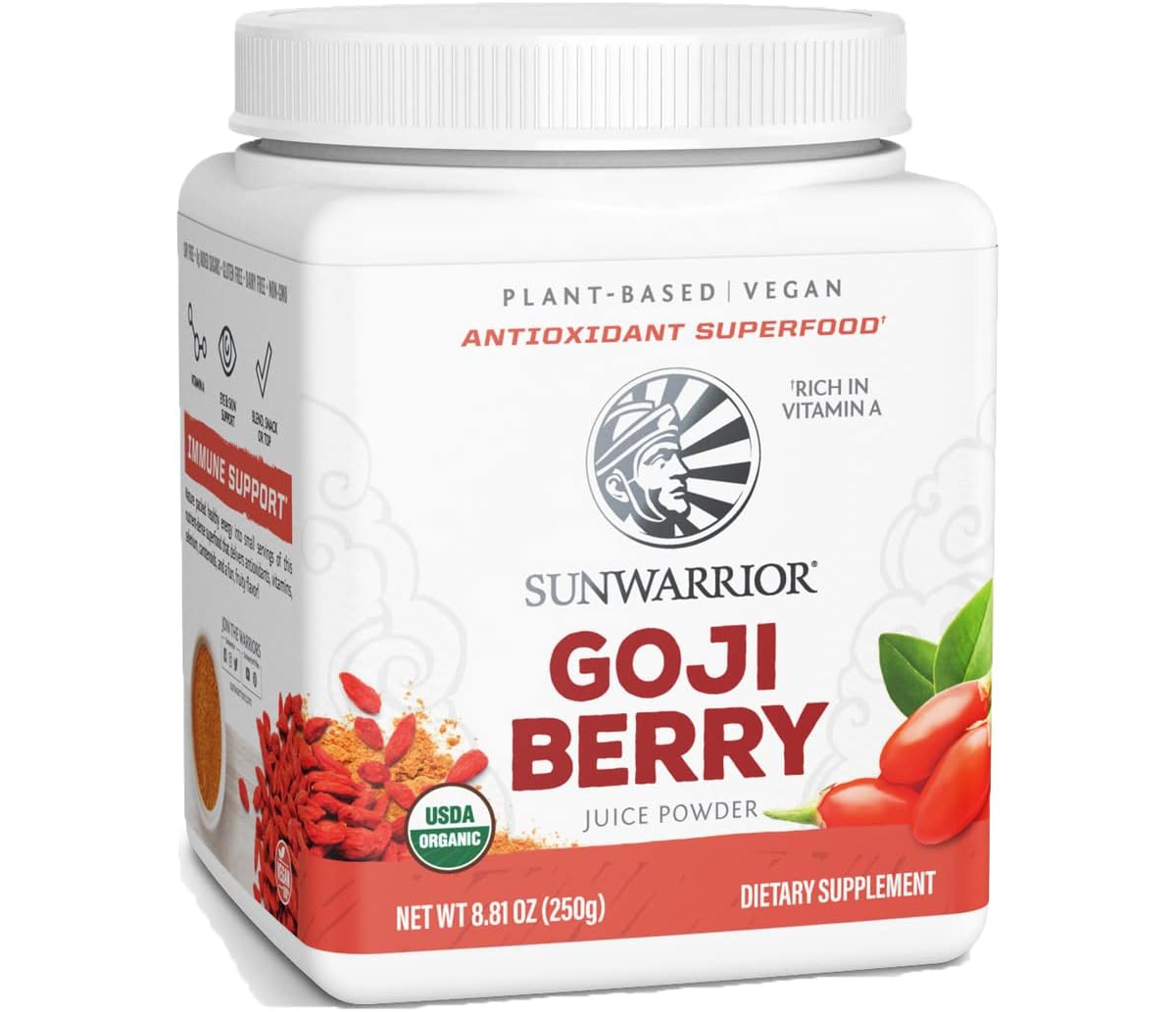Goji Berry Powder Organic Goji Berries Red Superfood Powder 100% Non Gmo & Antioxidant Powder Made with Completely Raw Natural Goji Berries