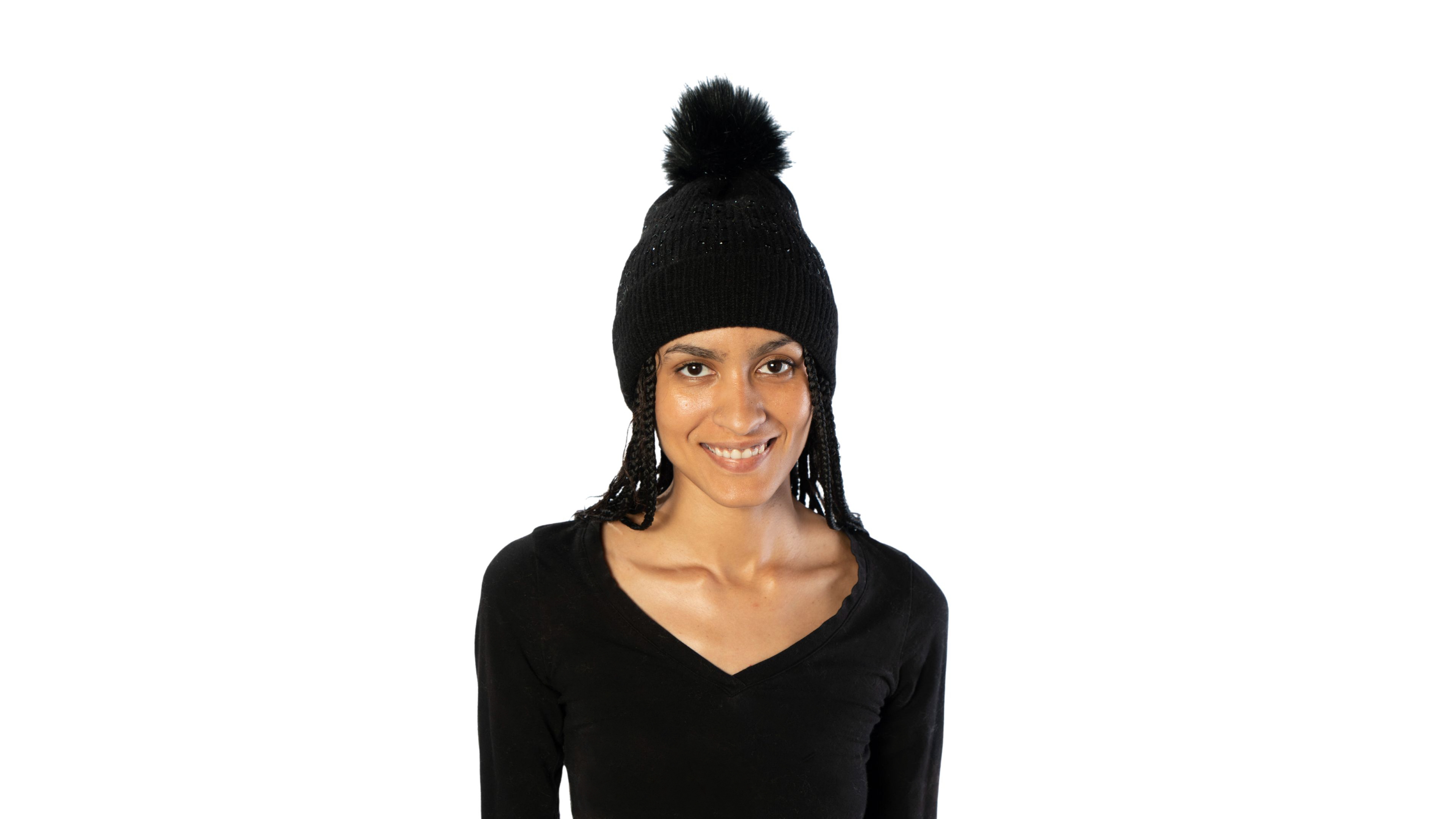 Marcus Adler Scattered Crystal Pom Beanie