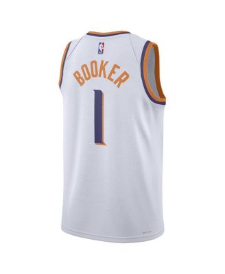 Men's and Women's Devin Booker White Phoenix Suns Swingman Jersey - Association Edition
