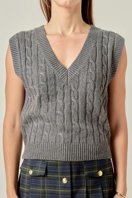 Women's Cable Knit Chunky Vest