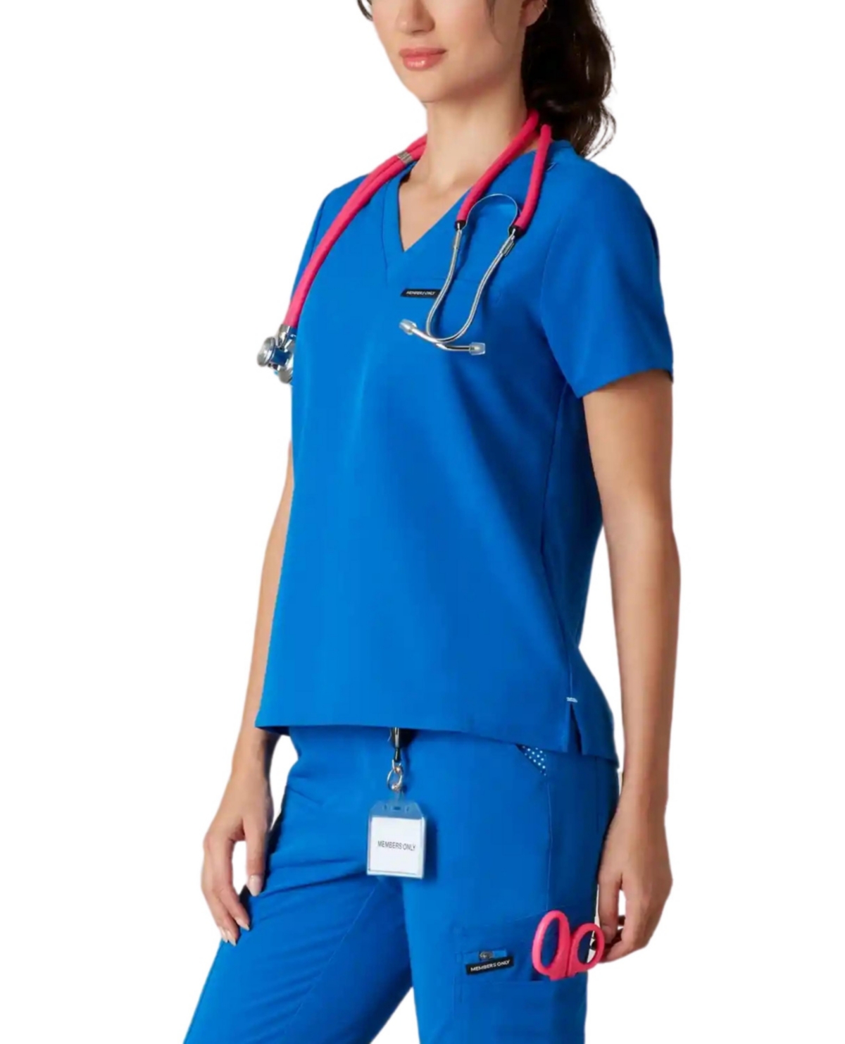 Members Only Women's Bari 1-Pocket Scrub Top