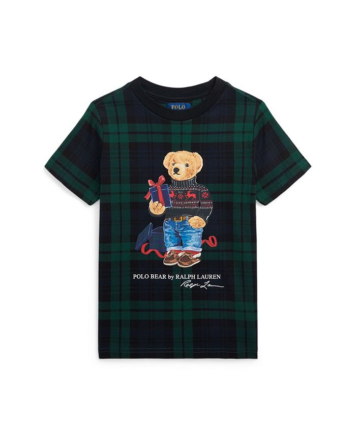 Polo Ralph Lauren Toddler and Little Boys Polo Bear Plaid T shirt