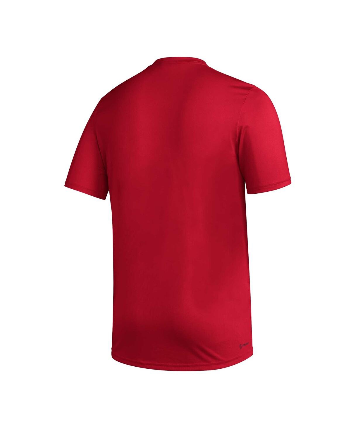 Shop Adidas Originals Men's Adidas Red Louisville Cardinals Stripe Up Aeroready Pregame T-shirt