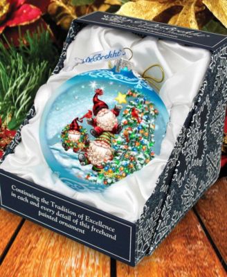 Reaching High Dwarfs Lg Glass Christmas Collectible Ornaments D. Gelsinger