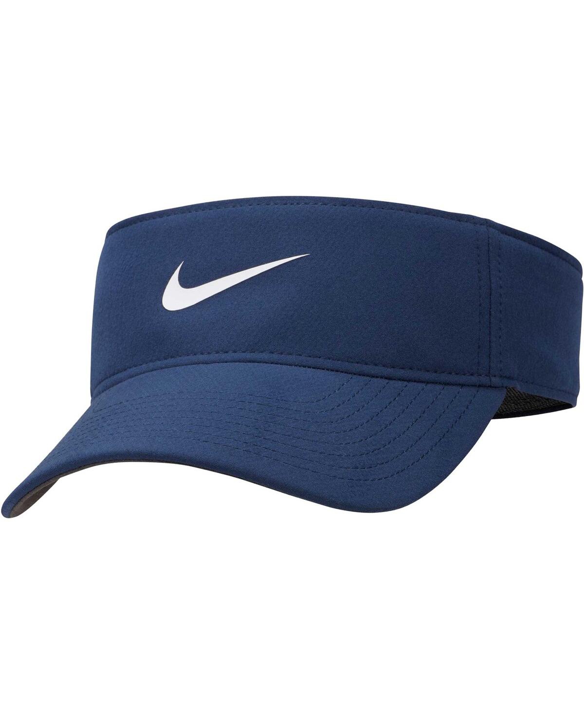 Shop Nike Men's And Women's  Navy Ace Performance Adjustable Visor