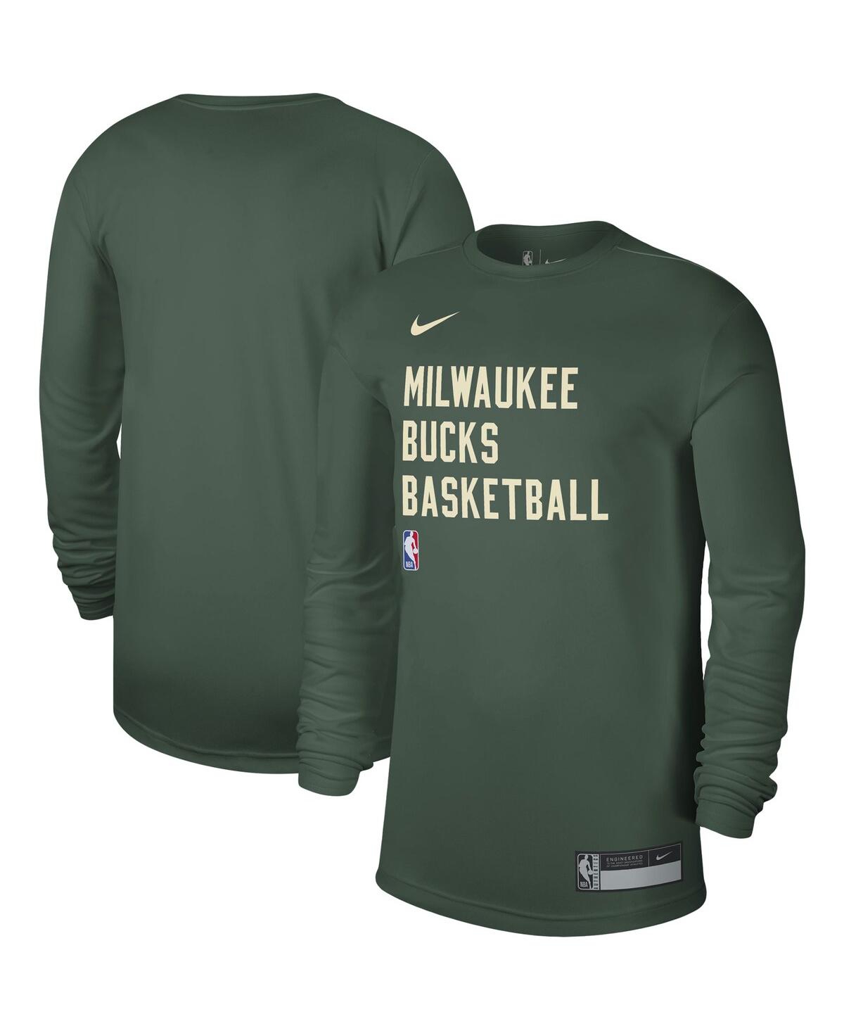 Nike Men's And Women's  Hunter Green Milwaukee Bucks 2023/24 Legend On-court Practice Long Sleeve T-s In Hunter Green