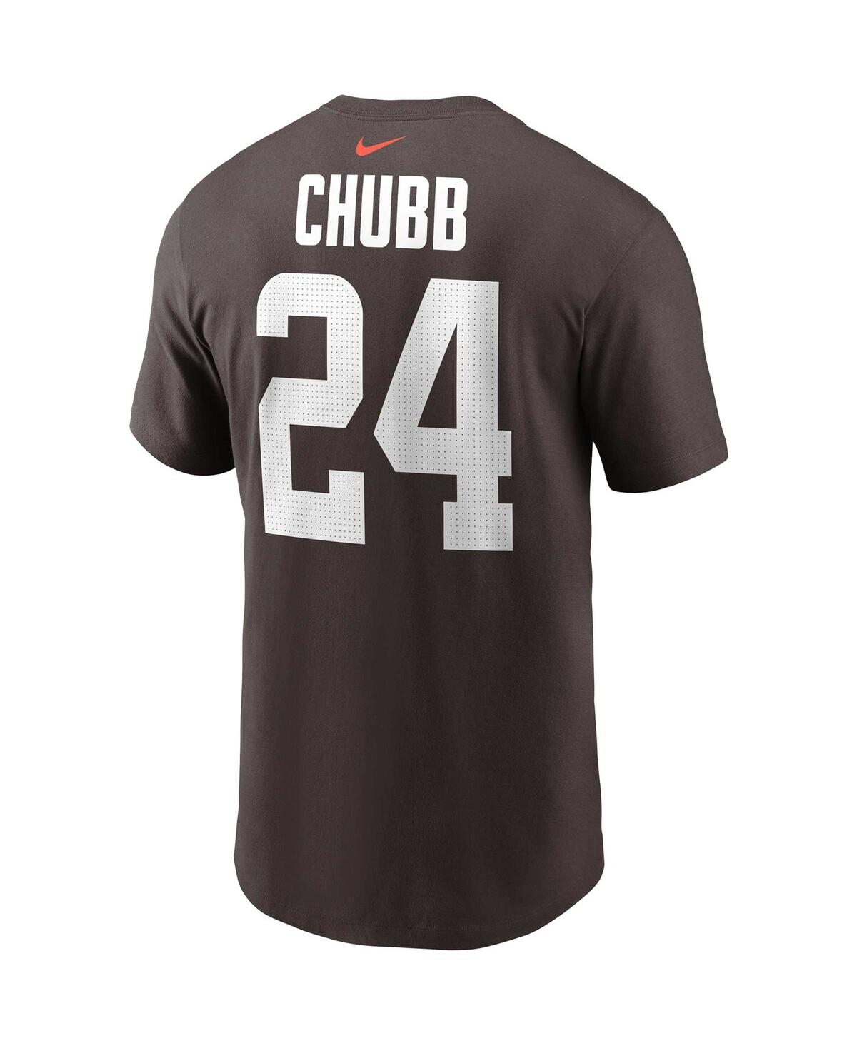 Shop Nike Men's  Nick Chubb Brown Cleveland Browns Player Name And Number T-shirt