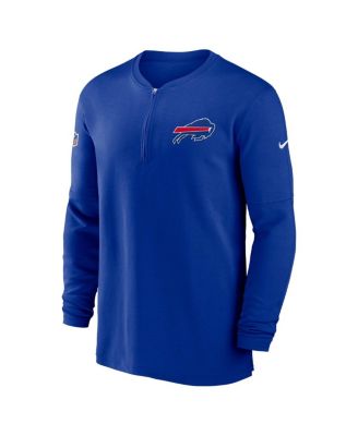 Men's Royal Buffalo Bills 2023 Sideline Performance Long Sleeve Quarter-Zip Top